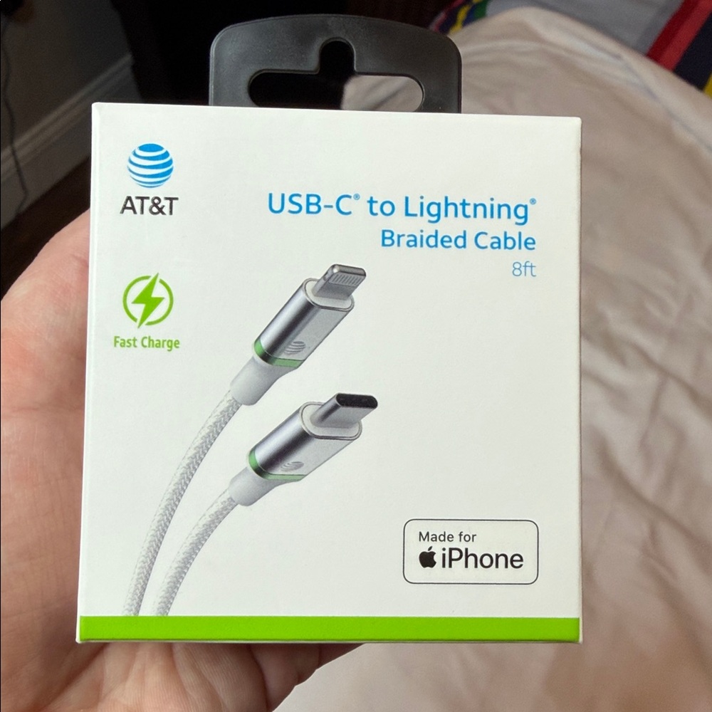 USB-C to Lightning Braided Cable 8ft in Length